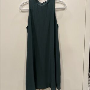 Lavender Brown Sleeveless Dark Green Mini Dress